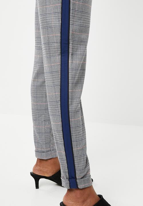 ONLY - Sophie check track panel pants - multi