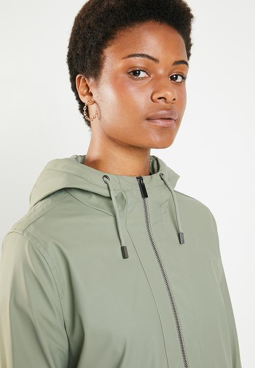 New Look - Longline anorak parker jacket - green