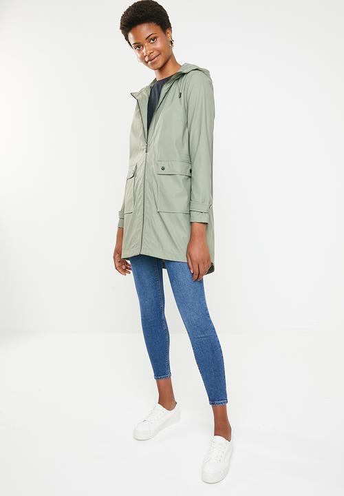 New Look - Longline anorak parker jacket - green