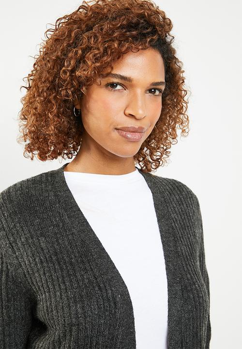 edit - Longer length cardigan - grey