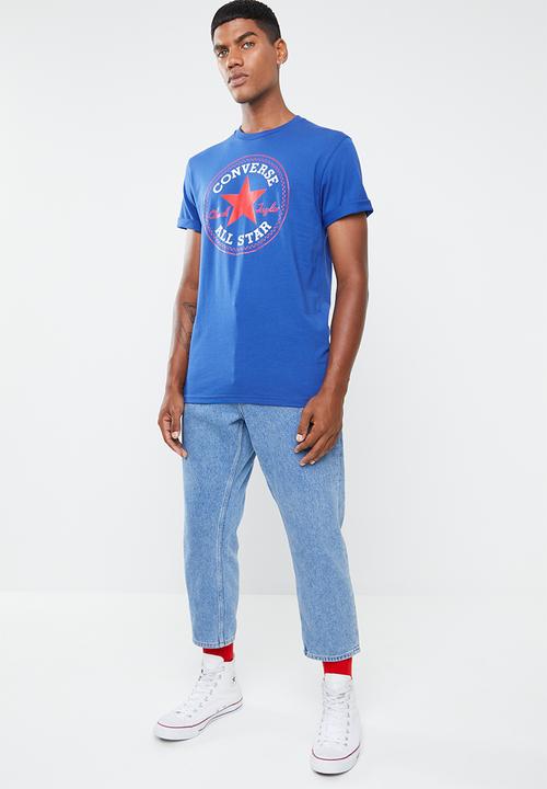 Converse - Chuck patch slim fit tee - blue