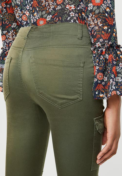 Vero Moda - Seven cargo zip pants - green