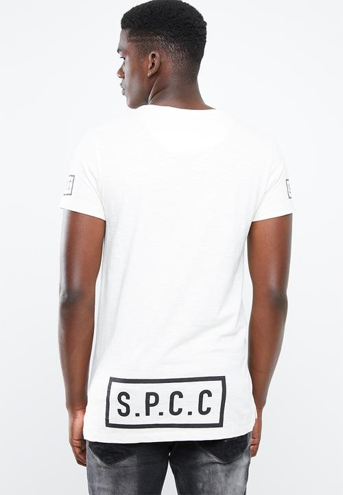 S.P.C.C - Multi logo slub tee - white
