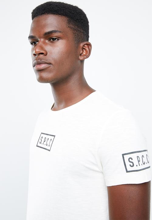 S.P.C.C - Multi logo slub tee - white