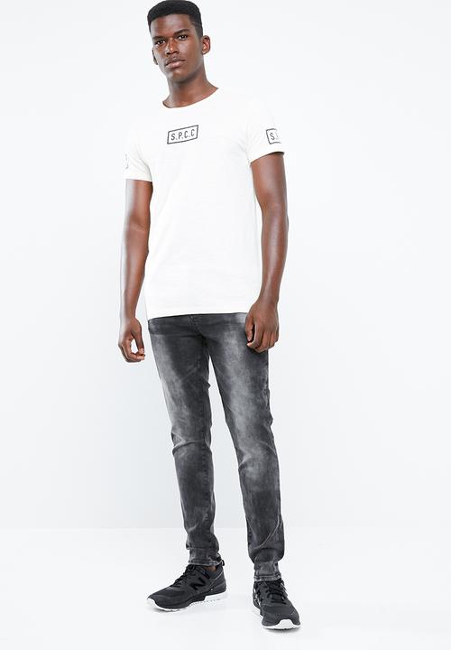 S.P.C.C - Multi logo slub tee - white