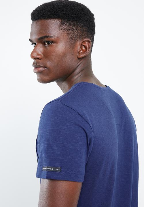 S.P.C.C - Slub logo tee - blue