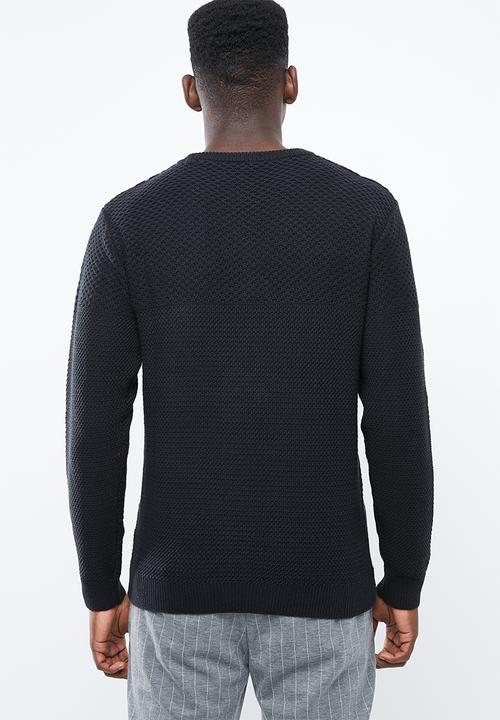 Superbalist - Relaxed fit textured knit - black