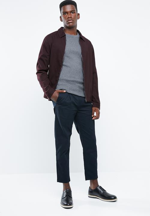 Superbalist - Slim fit ribbed crew neck knit - grey