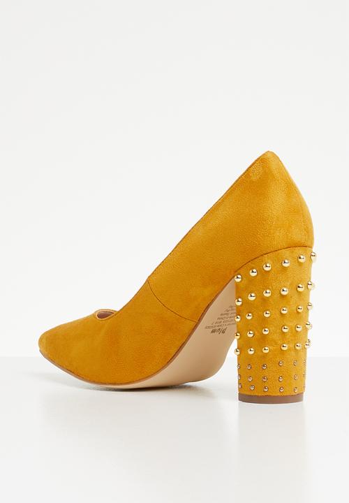Plum - Chane heel - yellow