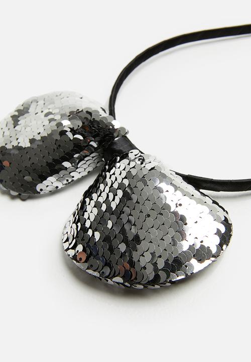 Superbalist - Kids girls ear shape head band - silver & black