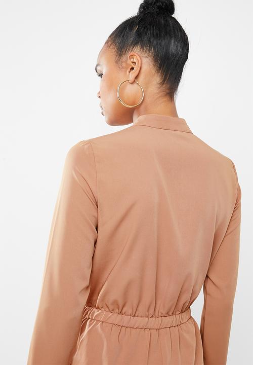 Missguided - Utility zip front jumpsuit - neutral