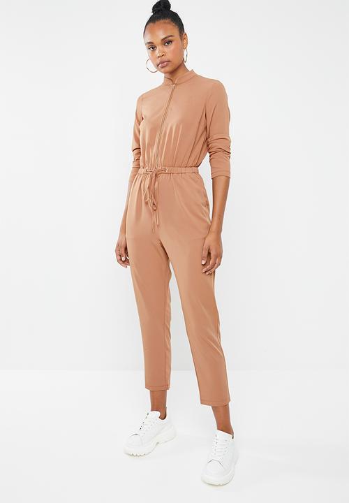 Missguided - Utility zip front jumpsuit - neutral
