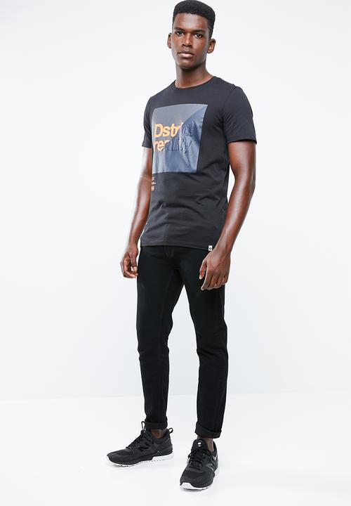 Jack & Jones - Logan short sleeve regular fit tee - black