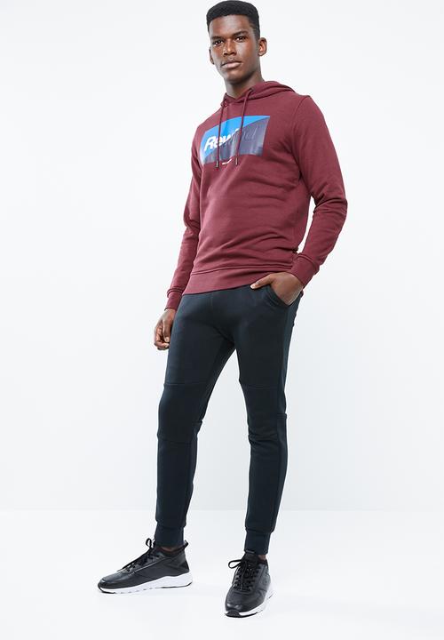 Jack & Jones - Logan sweat hoodie - burgundy