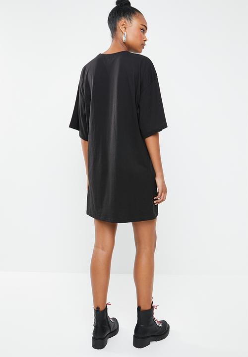 Missguided - Oversized T-shirt dress limited edition - black