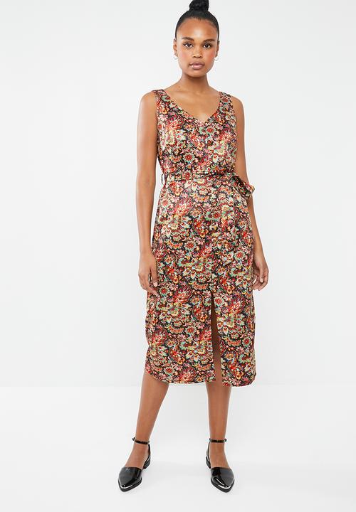 Superbalist - Button thru midi dress - multi