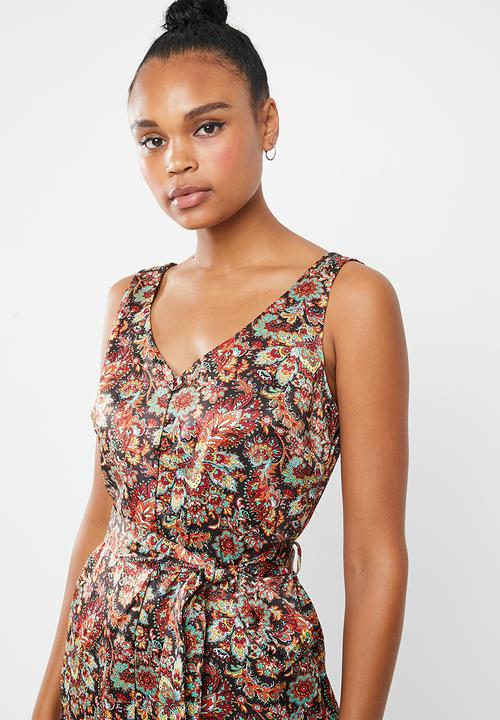 Superbalist - Button thru midi dress - multi