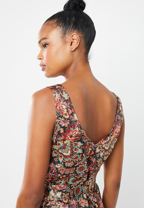 Superbalist - Button thru midi dress - multi
