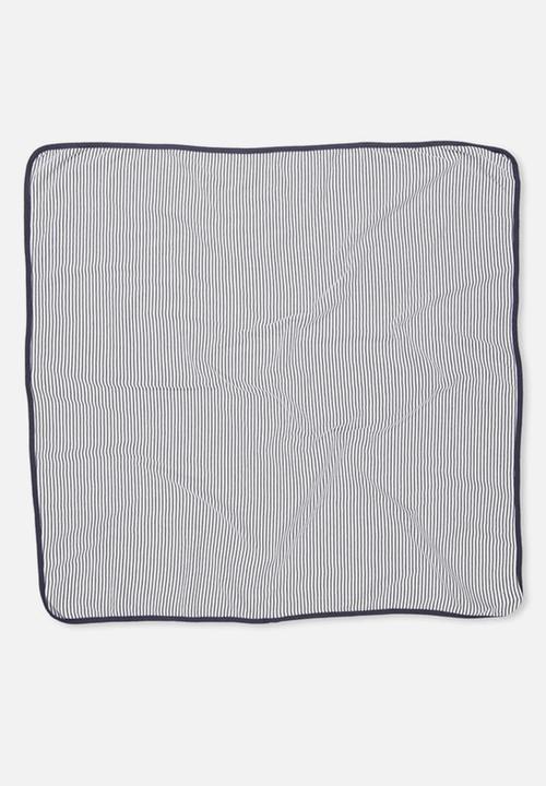 Cotton On - Newborn wrap blanket - navy & white