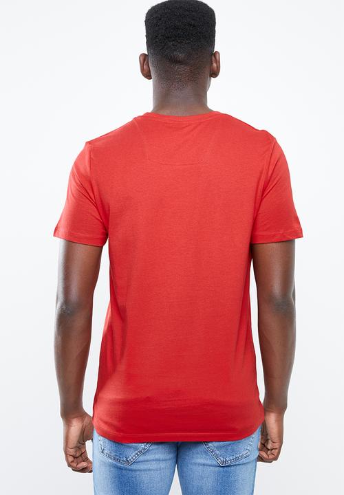 Jack & Jones - Logan short sleeve regular fit tee - red