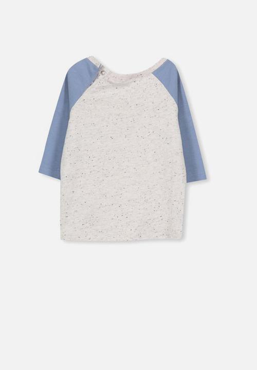 Cotton On - Freddie long sleeve tee - blue & grey