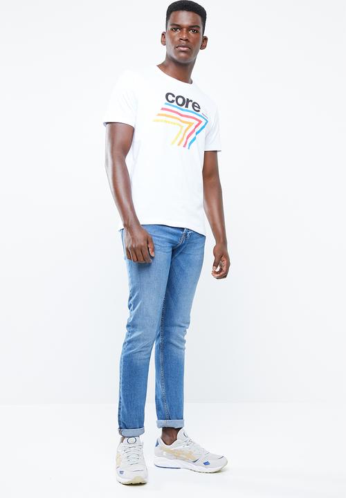 Jack & Jones - Harly short sleeve regular fit tee - white