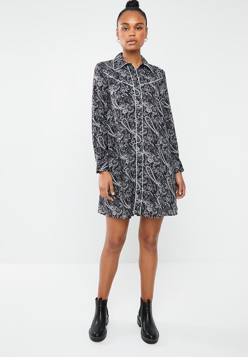 Superbalist - Western shirt dress - black & grey