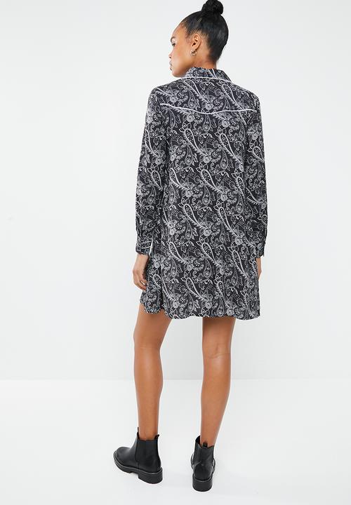 Superbalist - Western shirt dress - black & grey
