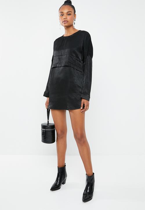Missguided - Oversized overlay dress - black
