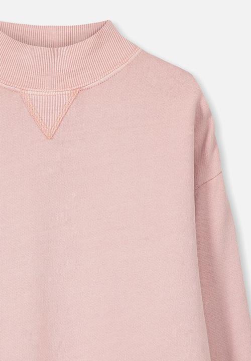 Cotton On - Olivia oversize high neck fleece top - pink