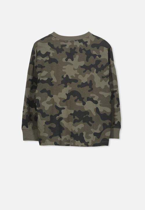 Cotton On - Tom loose fit camouflage tee - multi