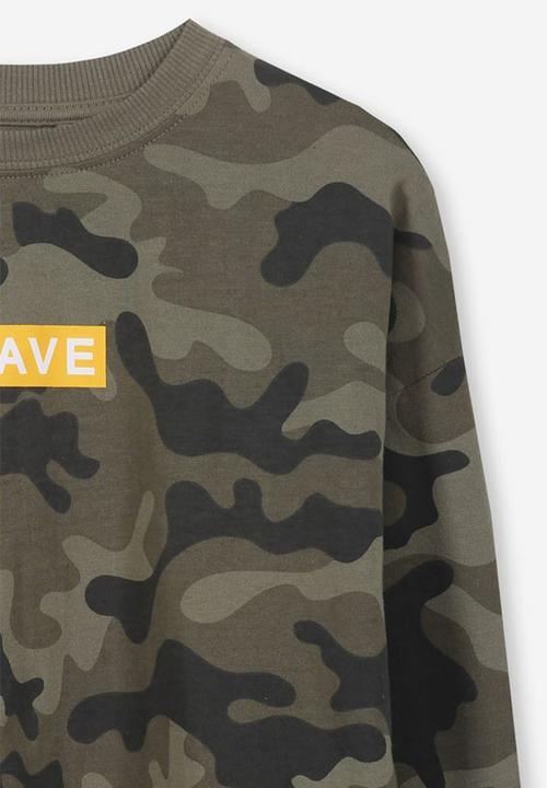 Cotton On - Tom loose fit camouflage tee - multi