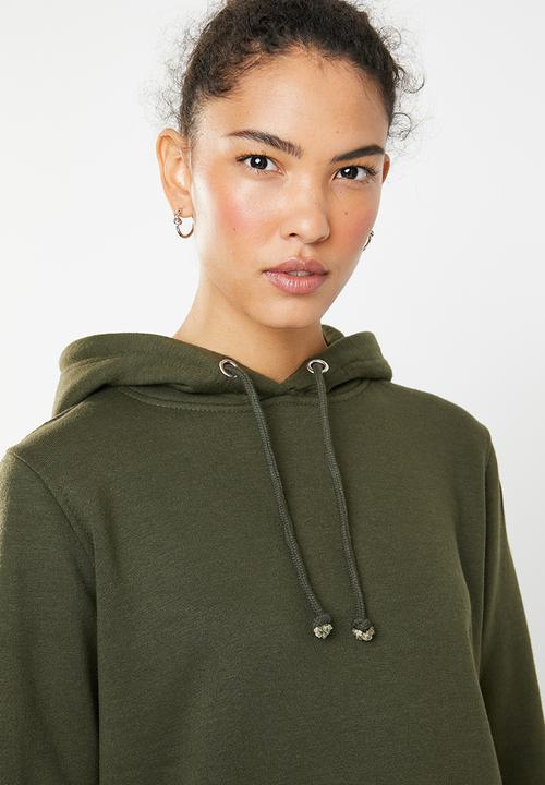 Brave Soul - Hooded jumper dress - green
