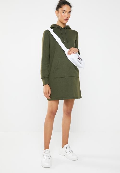 Brave Soul - Hooded jumper dress - green