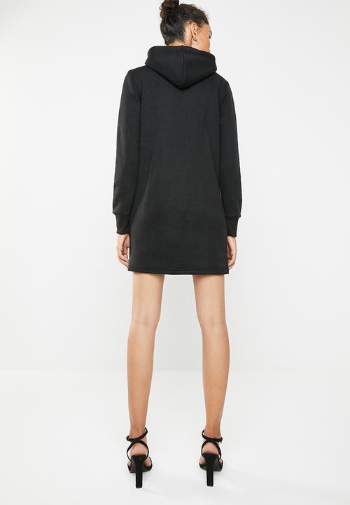 Brave Soul - Hooded jumper dress - black