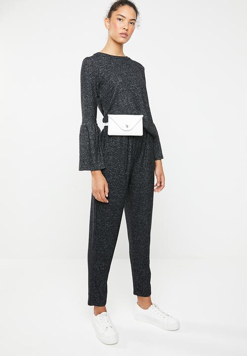 Brave Soul - Long sleeve top with bell sleeves - charcoal