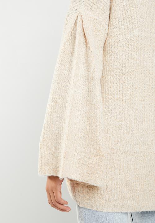Brave Soul - Flared sleeve cardigan - cream