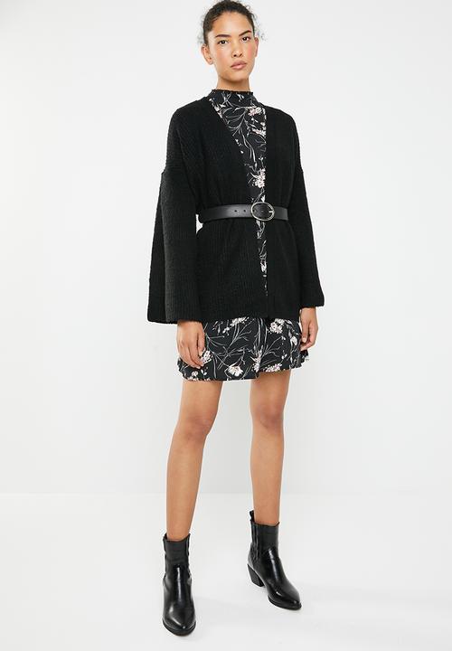 Brave Soul - Flared sleeve cardigan - black