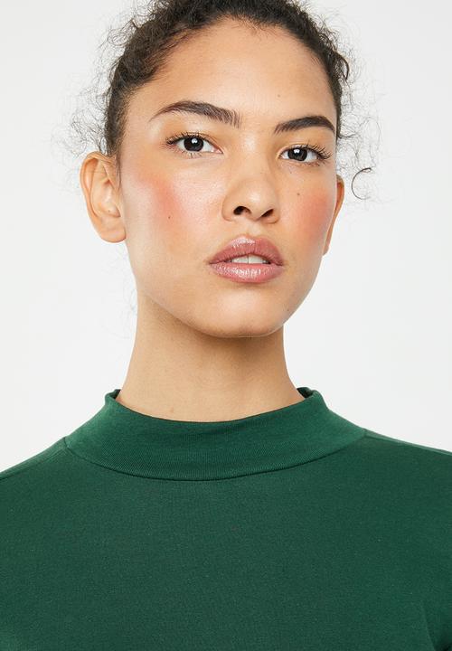 Brave Soul - Long sleeve roll neck with side stripe - green