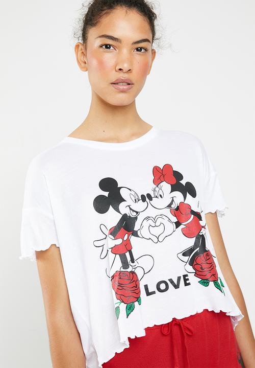 New Look - Love disney ruffle short set - red