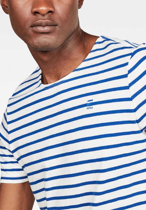 G-STAR - Xartto slim fit tee - blue & white