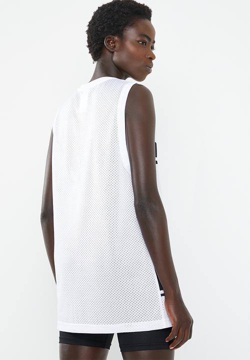 Reebok - Workout MYT mesh basketball tank - white