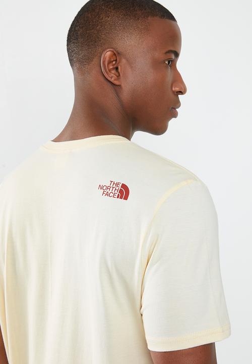 The North Face - M short sleeve mountain line tee - cream