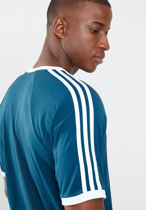 adidas Originals - 3 stripes tee - blue & white