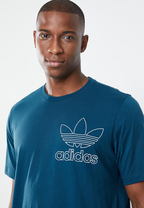 adidas Originals -  Outline crew short sleeve tee - blue & white