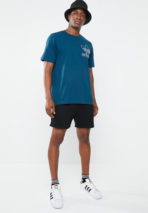 adidas Originals -  Outline crew short sleeve tee - blue & white