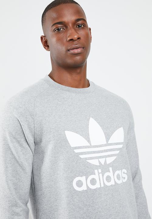 adidas Originals - Trefoil long sleeve crew sweater - grey