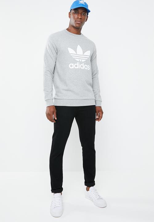 adidas Originals - Trefoil long sleeve crew sweater - grey