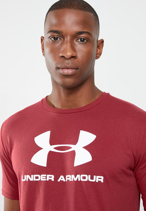 Under Armour - Sportstyle logo short sleeve tee - burgundy