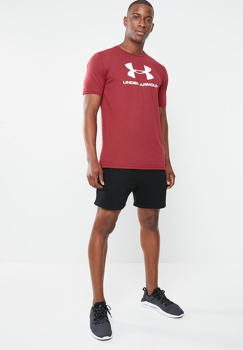 Under Armour - Sportstyle logo short sleeve tee - burgundy